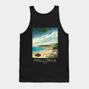 A Pop Art Travel Print of Mallorca - Spain Tank Top